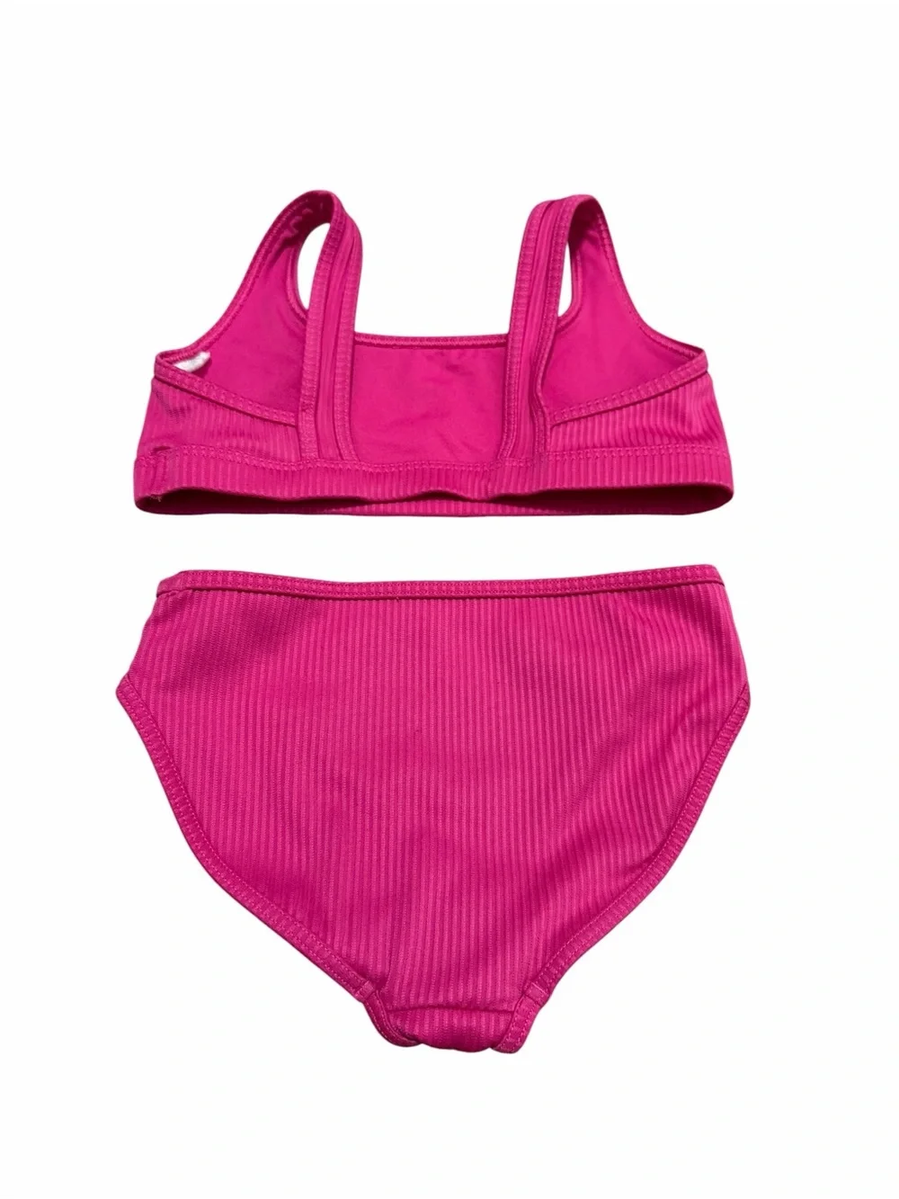 Abercrombie Kids‎ Girls Hot Pink Ribbed Two-Piece Bikini | Size 5/6